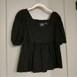 Maeve Textured Puff Sleeve Top